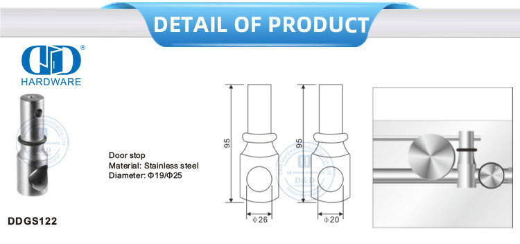 Stainless Steel Pintu Geser Menggantung Roller Pintu Kaca Perangkat Keras Pintu Pas untuk Kamar Mandi Toilet-DDGS123