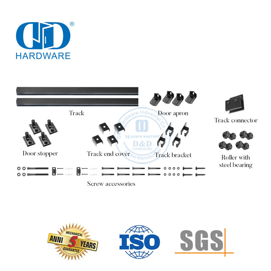 Perangkat Keras Pintu Geser Modern Baja Tahan Karat Perangkat Keras Pintu Gudang Tugas Berat Roda Perangkat Keras Rol untuk Hotel-DDBD040
