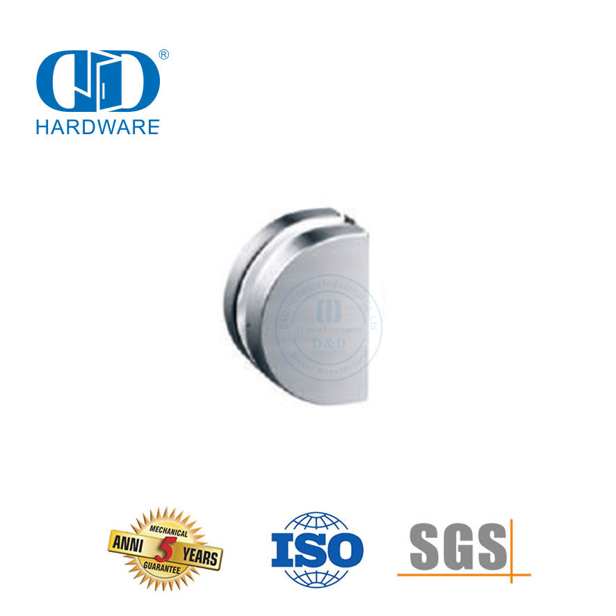 Cina Pabrik Stainless Steel Pintu Kaca Menangani Kunci Patch Pas Sudut Kunci Pintu Pas-DDGL005