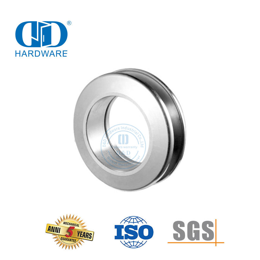 Perangkat Keras Pintu Geser Kaca Stainless Steel Kenop Bulat Aluminium Melalui Pegangan Pintu Lubang-DDSK017