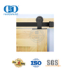 Pintu Kayu Tunggal Ganda Karbon Modern Rel Pintu Gudang Perangkat Keras Baja Hitam Track Pintu Kayu Gudang Hardware-DDBD002