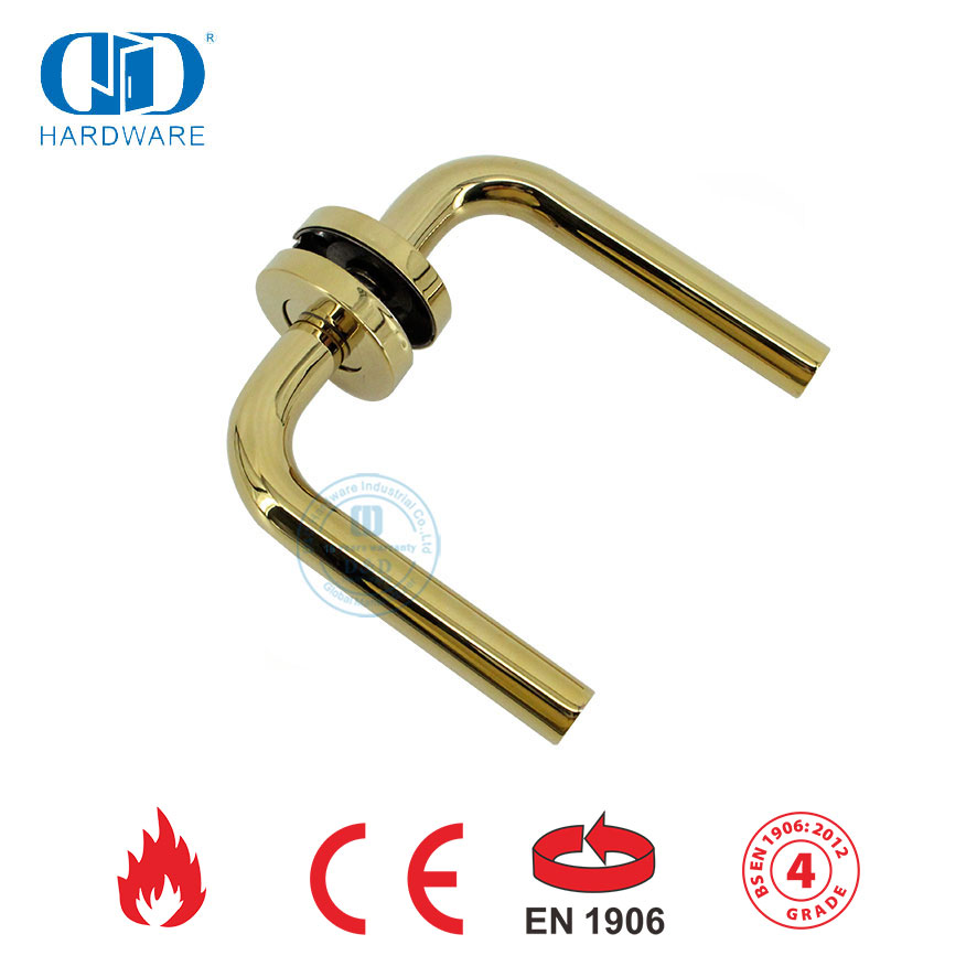 Cermin Kuningan Dipoles Emas EN 1906 Gagang Pintu Tipe Tubular-DDTH002-PB