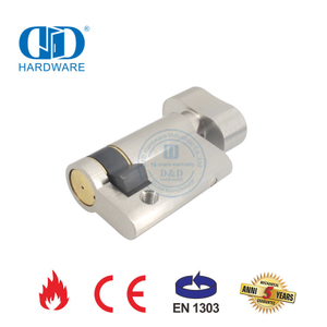 Set Perangkat Keras Pintu Aman Rumah Kunci Kuningan Silinder Kunci Tanggam dengan Kenop Putar Jempol-DDLC025-70mm-SN