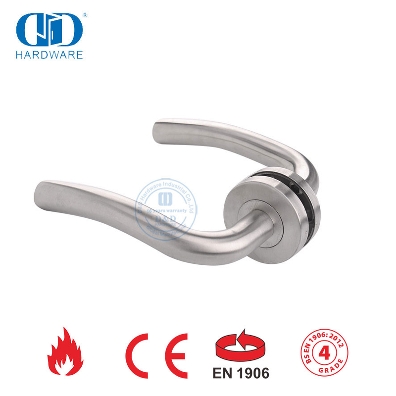 EN 1906 Perangkat Keras Pintu Kamar Tidur Pegangan Tuas Berongga Stainless Steel-DDTH006-SSS