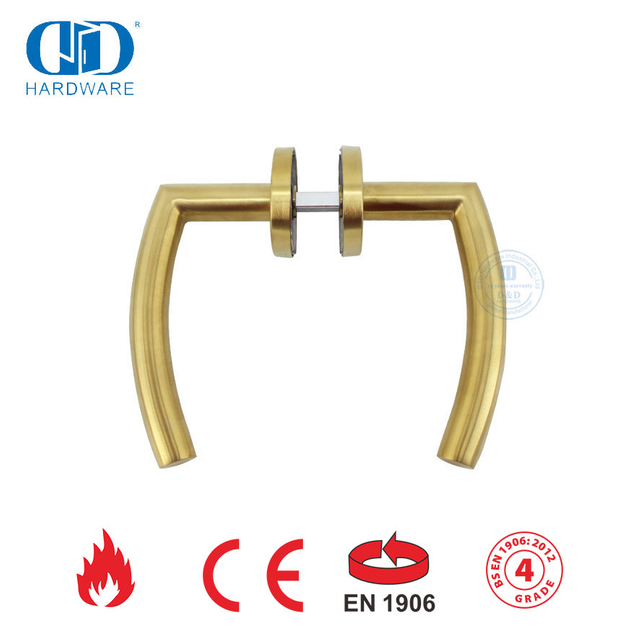 Pegangan Tuas Pintu Eksternal Komersial Kuningan Satin Stainless Steel-DDTH011-SB