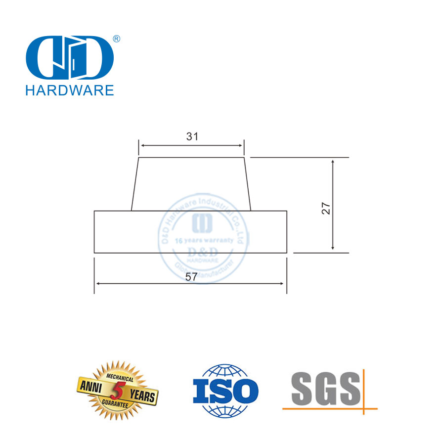 Stopper Pintu Cekung Stainless Steel untuk Sekolah-DDDS023