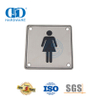 Simbol Tanda Kamar Mandi Baja Tahan Karat Pelat Tanda Wanita Kamar Mandi Pelat Tanda Pintu Toilet Kamar Mandi-DDSP002