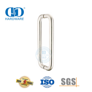 Aplikasi Komersial Stainless Steel Gagang Pintu Kaca D Pull Handle-DDPH007
