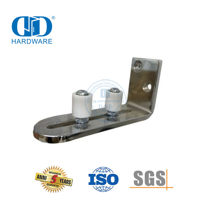 Stainless Steel Eropa Hitam Adjustable Stay Roller Pintu Gudang Geser Panduan Lantai Bawah-DDBD088