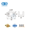Perlengkapan Kaca Stainless Steel Perangkat Keras Pintu Geser Shimmy Arrester-DDSL001-7