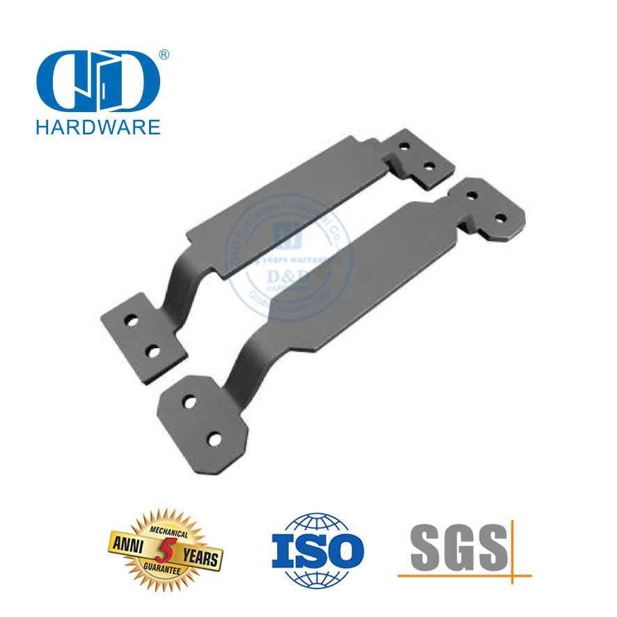 Gudang Garasi Baja Tahan Karat Pegangan Tarik Gerbang Baja Padat Hitam untuk Pintu Gudang Geser Pegangan Tarik Perangkat Keras Pintu Eksternal-DDBD122