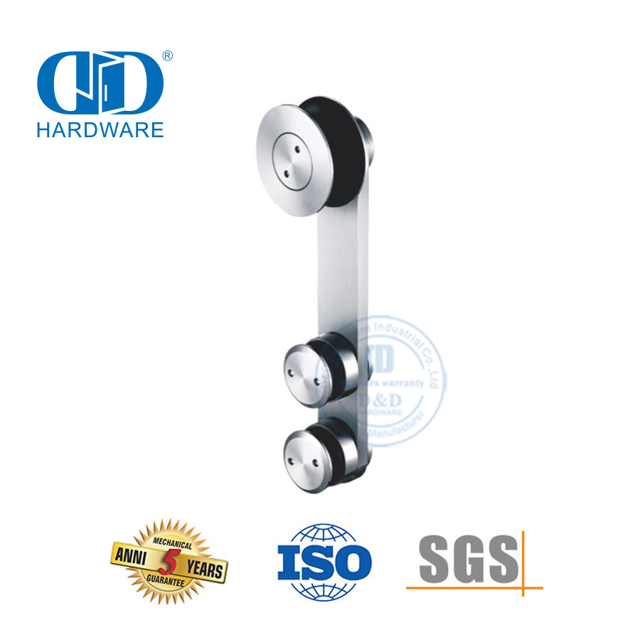 Pabrik Stainless Steel Pintu Kamar Mandi Roller Pintu Geser Perangkat Keras Perangkat Keras Kaca Untuk Kamar Mandi-DDGS101