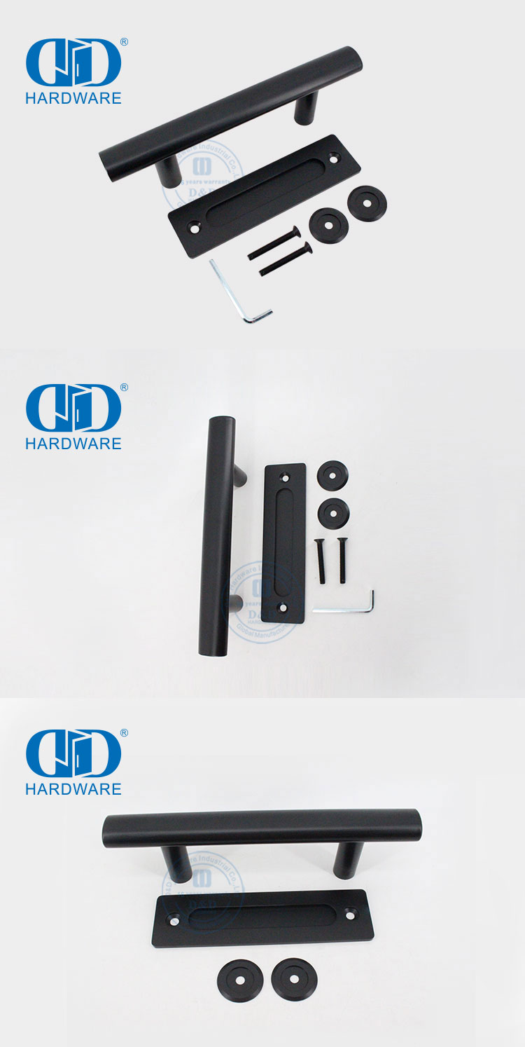 Gagang Tarik Pintu Stainless Steel Hitam Matt Gagang Pintu Komersial Gagang Tuas Berongga-DDBD101 MB