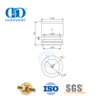 Stainless Steel Single Point Memperbaiki Roller Pintu Kaca Konektor Pintu Geser Fitiings-DDGP026
