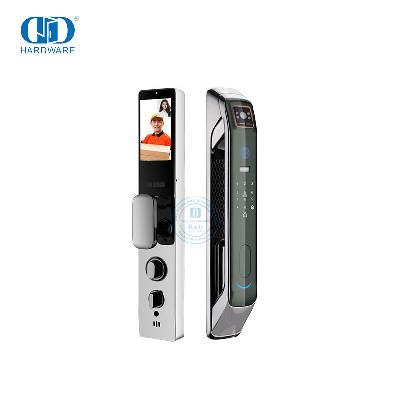 Kamera WiFi Memantau Audio Dan Mengambil Gambar Kunci Pintu Pengenalan Sidik Jari/Telapak Tangan/Wajah Otomatis -DDEL008