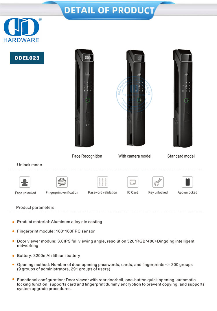 Keamanan Kartu Digital Kunci Pintu Pintar Remote Control Sidik Jari Elektronik yang Aman