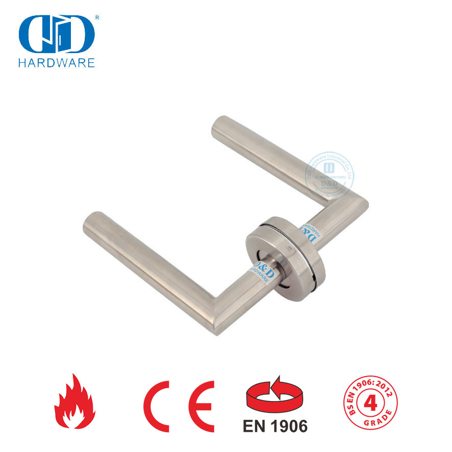 Gagang Pintu Keamanan EN 1906 Finish Satin untuk Pintu Logam-DDTH003-SSS