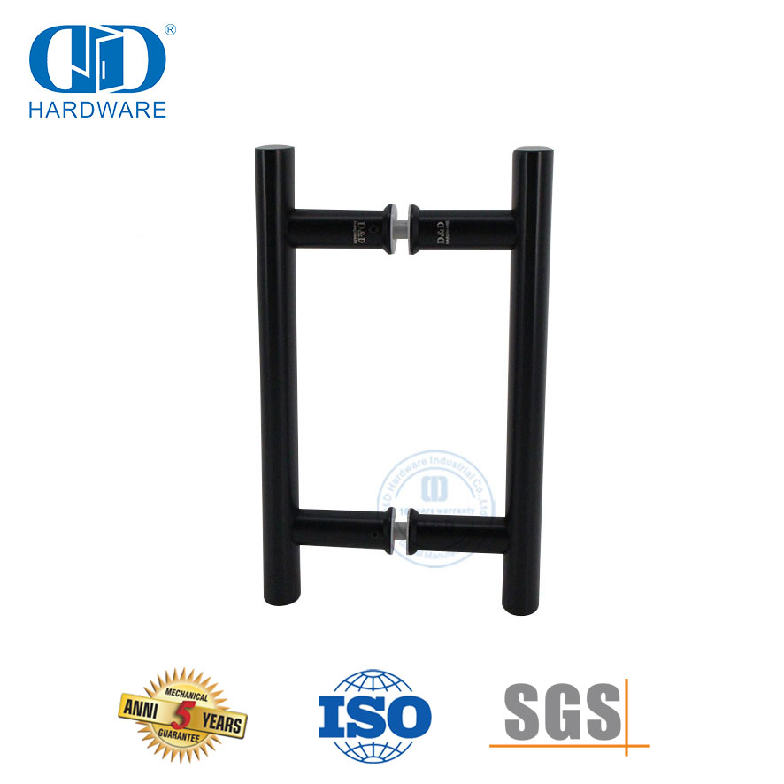 Gagang Tarik Pintu Interior Sisi Ganda untuk Pintu Kaca Geser Komersial-DDPH001-A Φ25-MB