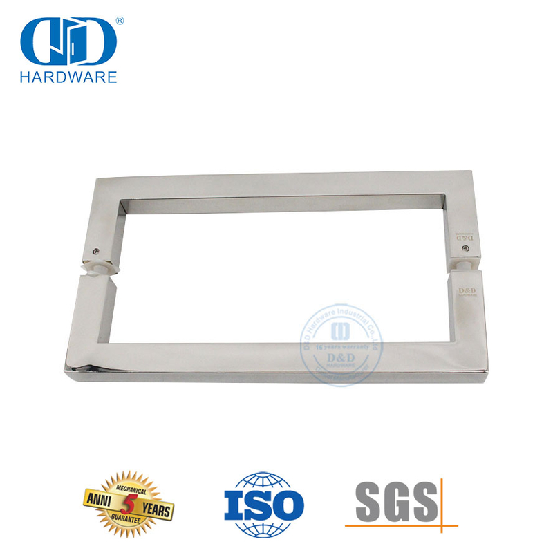 Desain Baru SUS316 D Pegangan Tarik Tabung Persegi untuk Pintu Kaca-DDPH015-E-PSS