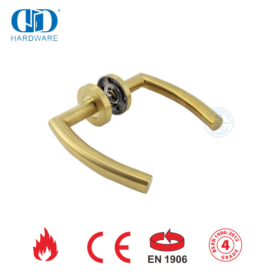 Pegangan Tuas Pintu Eksternal Komersial Kuningan Satin Stainless Steel-DDTH011-SB