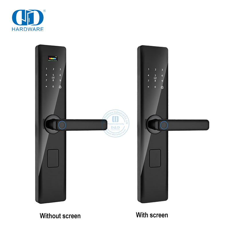 Gagang Pintu Depan Kunci Rumah Pintar Sidik Jari Elektronik dengan Layar-DDDL001