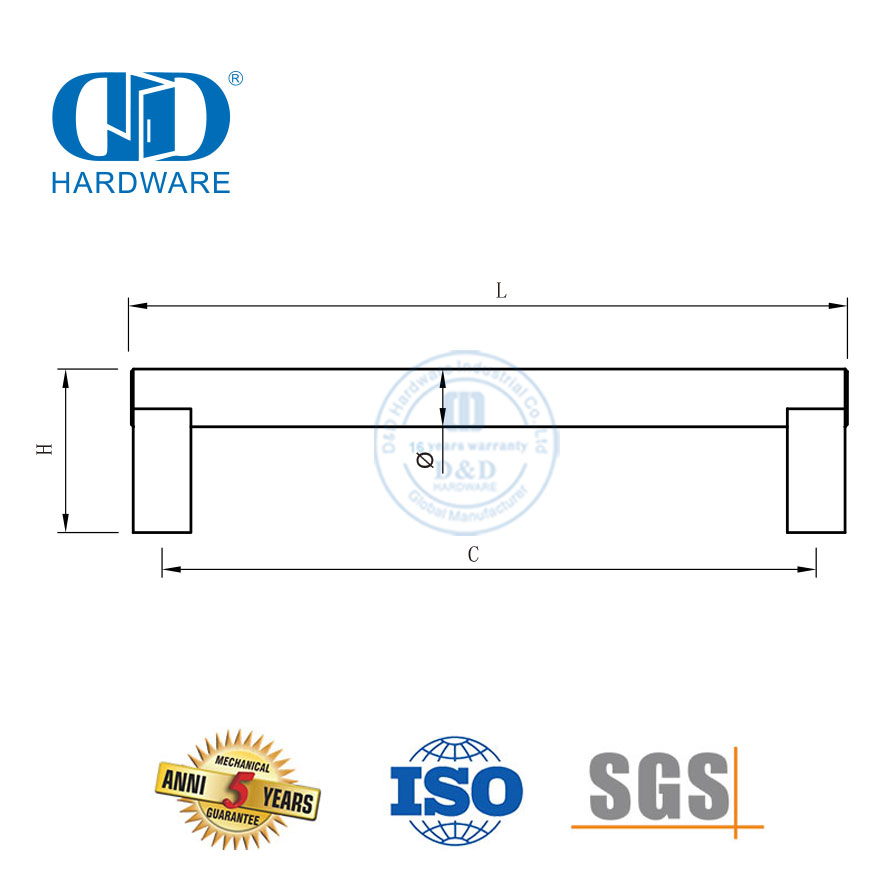 Produsen Gagang Pintu Stainless Steel Gaya Modern Terlaris Dan Tahan Lama-DDFH030