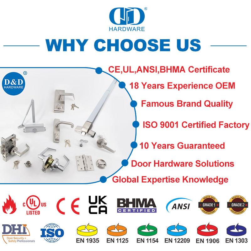 ANSI BHMA 5 Inci 4.8mm Tebal Butt Engsel untuk Pintu Keluar Kebakaran Darurat Hotel-DDSS001-ANSI-1-5x4x4.8mm