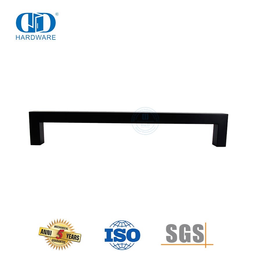 Tarik Gagang Baja Tahan Karat Persegi 12X12Mm untuk Pintu Kaca Eksterior Kamar Mandi-DDPH034-MB
