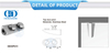 Stainless Steel Tugas Berat Pintu Atas Piovt Glass Fitting Patch Fitting Pivot-DDGP011