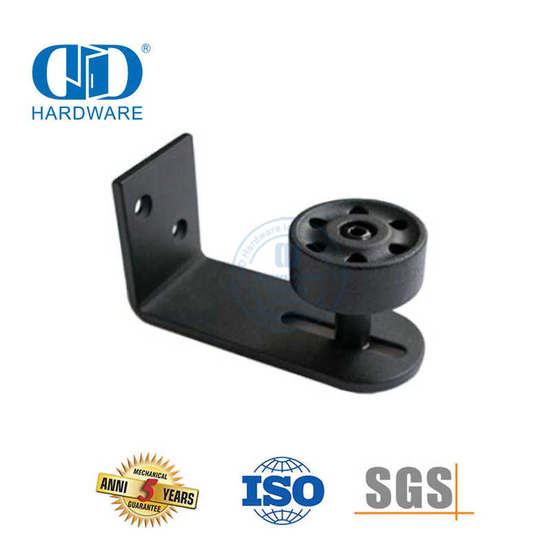 Panduan Lantai Hitam Stainless Steel Yang Dapat Disesuaikan Untuk Pemasangan Di Dinding Pintu Gudang Geser Bawah-DDBD080