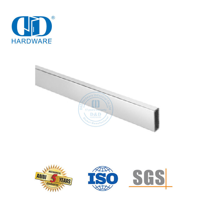 Perlengkapan Perangkat Keras Kaca Stainless Steel Perangkat Perabot Kamar Mandi Pintu Geser Tabung Persegi-DDSL001-9