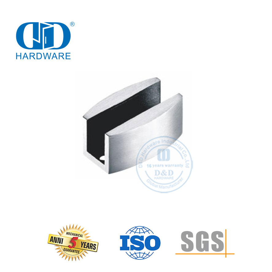 Konektor Handal Aman Pintu Geser Kaca Perangkat Keras Kaca Stainless Steel Untuk Pintu Kamar Mandi-DDGS002
