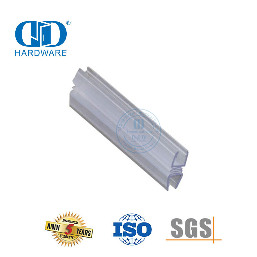 Aksesori Pintu Kaca Karet Pintu Kamar Mandi Kaca Tanpa Bingkai Strip Segel PVC Plastik Magnetik Tahan Air-DDWS010