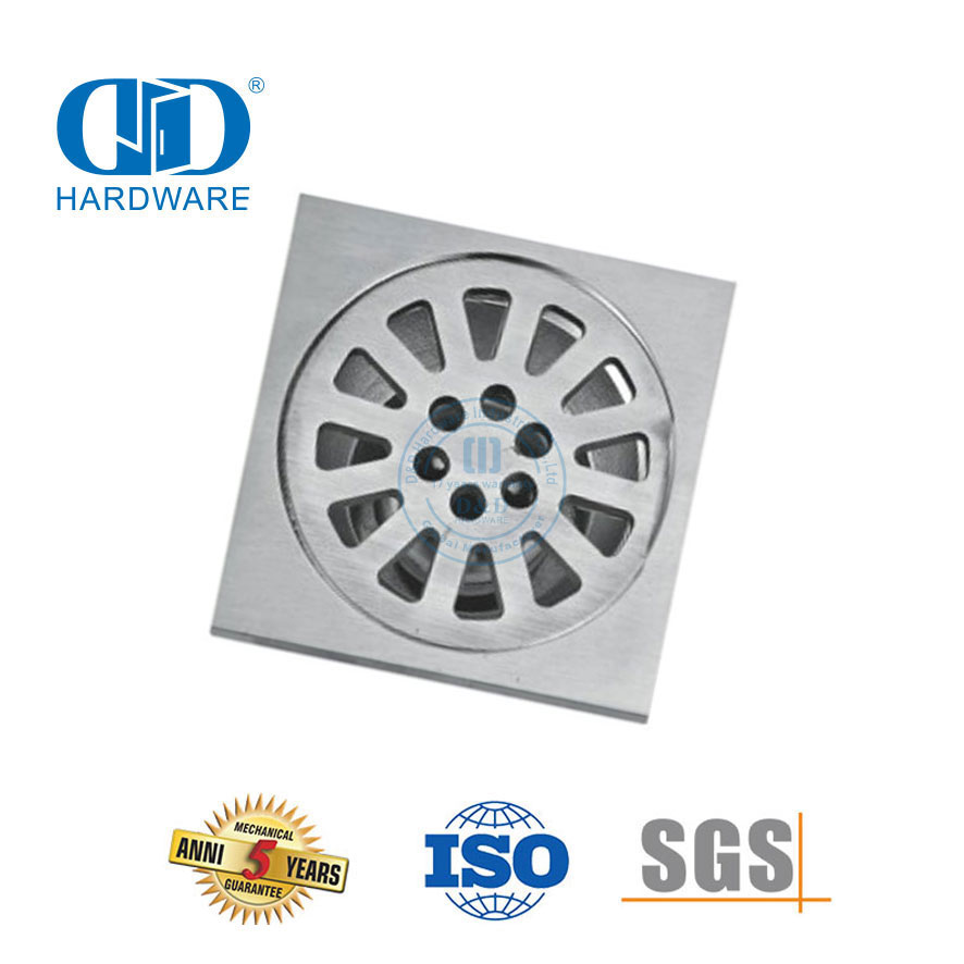Stainless Steel Square Lantai Kamar Mandi Flange Drain Kamar Mandi Toilet Kamar Mandi Lantai Drain-DDFD0012