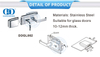 Keamanan Tinggi Stainless Steel Kaca Fitting Patch Perangkat Keras Pintu Lockset Handle Lock Untuk Kantor Sekolah-DDGL002