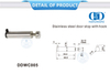 Klip Penjepit Kaca Perangkat Keras Toilet Stainless Steel Penahan Pintu Kaca dengan Kait-DDWC005