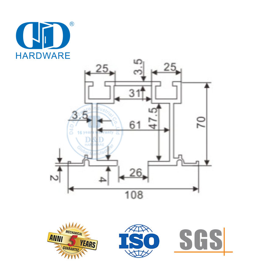 Pabrik Grosir Stainless Steel Kaca Aksesoris Pintu Hardware Roller Track Untuk Kamar Mandi Toilet Toilet-DDGS147