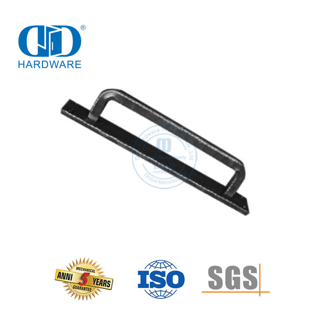 Cina Stainless Steel Modern Hitam Selesai Pintu Geser Gudang Tarik Pegangan Perangkat Keras Pegangan Tuas Berongga-DDBD105