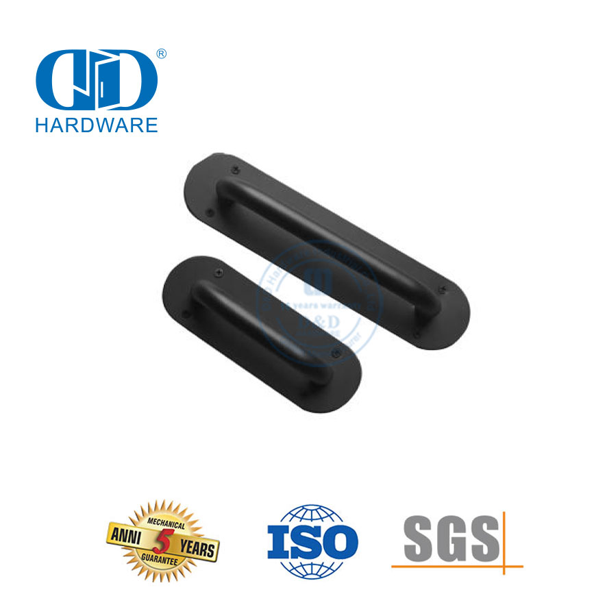 Pegangan Furnitur Pintu Gudang Tarik Siram Geser Hitam Baja Tahan Karat untuk Laci Kabinet Lemari-DDBD107