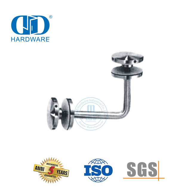 Produsen Stainless Steel Door Fitting Kaca Tangga Langkan Railing Handrail Bracket-DDHB001