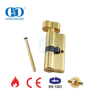 Kuningan Dipoles EN 1303 Silinder Kunci Pintu Kamar Mandi Gaya Eropa-DDLC007-70mm-PB