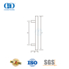Perabotan Logam T Bar Stainless Steel Hemat Biaya Menarik Pegangan untuk Pintu Kamar Mandi Kaca-DDPH033-SSS