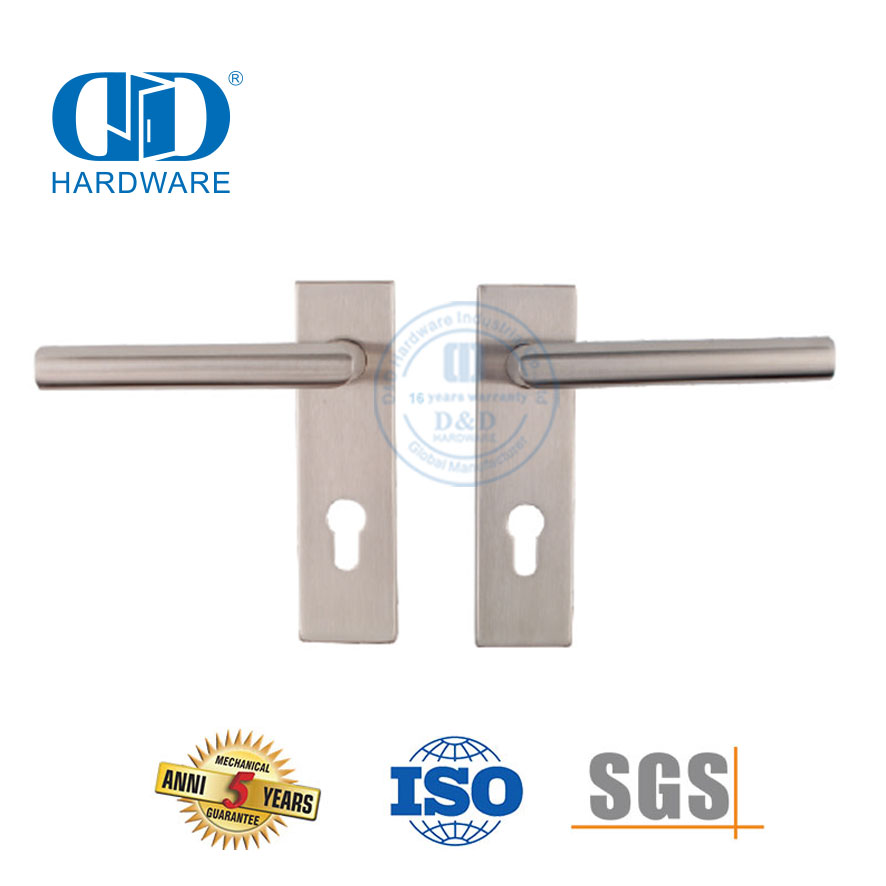 Kunci Pintu Split Senyap Pegangan Tuas Pintu Kayu Ruang Tamu dengan Pelat Persegi Panjang -DDTP009