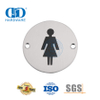Simbol Tanda Kamar Mandi Baja Tahan Karat Pelat Tanda Wanita Kamar Mandi Pelat Tanda Pintu Toilet Kamar Mandi-DDSP002