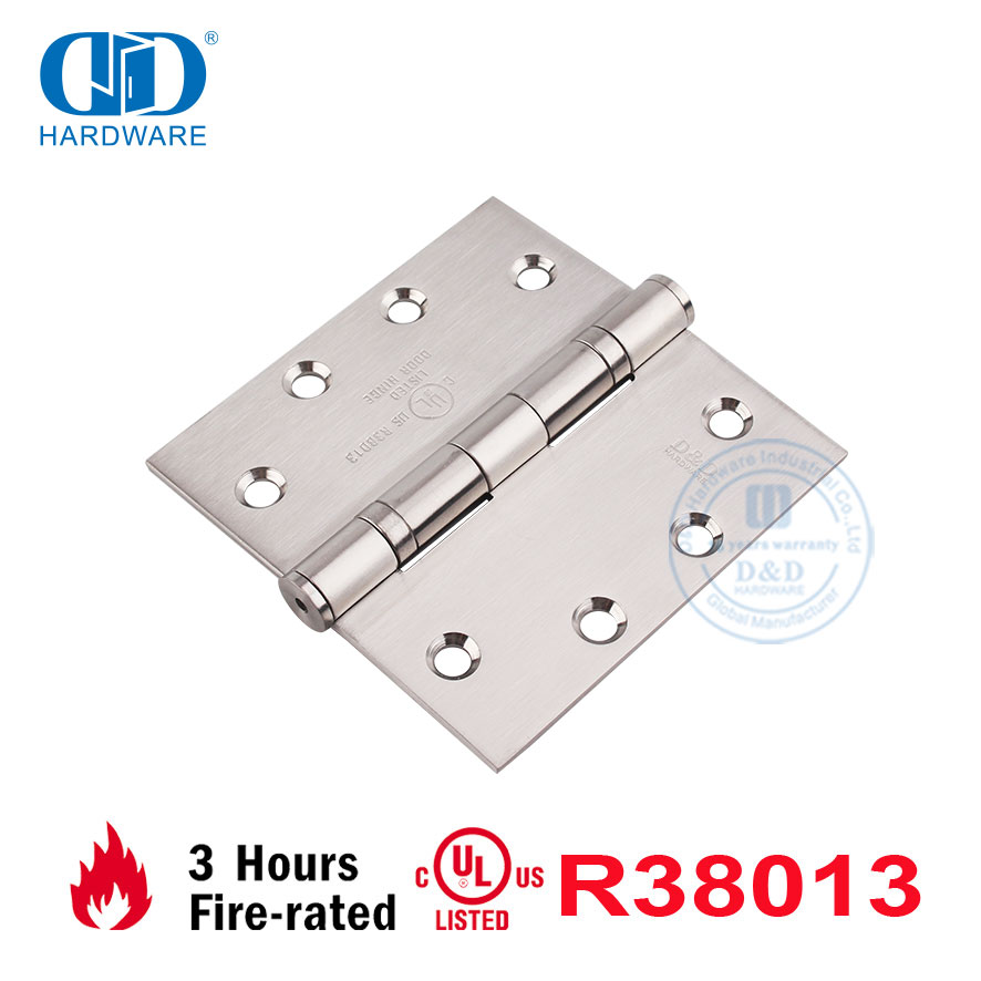 Perangkat Perabot Amerika Stainless Steel UL Sertifikat Tahan Api Jendela Tanggam Rumah Sakit Pemerintah Pintu Engsel-DDSS002-FR-4.5X4.5X3.4mm