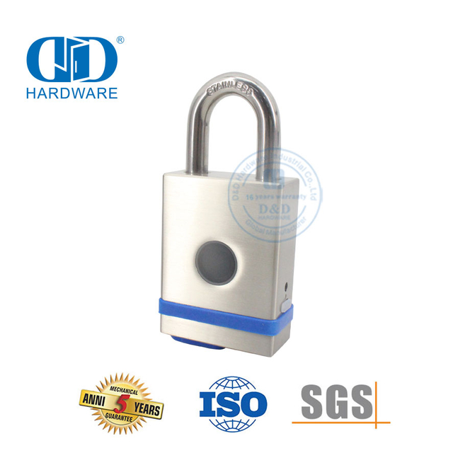 Gembok Pintu Dalam Eksterior Manajemen Cerdas Pengisian Daya USB Sidik Jari Buka Kunci Aplikasi Kuningan Baja Tahan Karat Anti Karat-DDPL0010-55mm