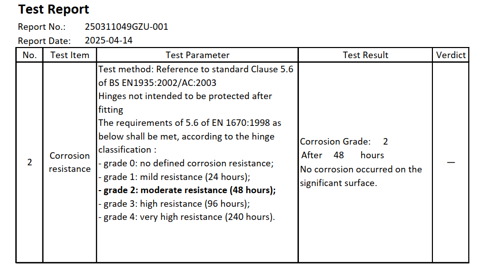 ketahanan korosi EN1670 