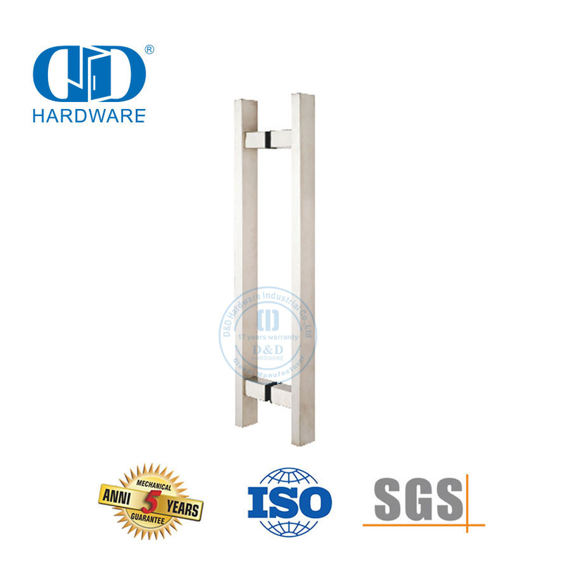 Aksesoris Pintu Stainless Steel Fitting Pintu Kaca Bentuk T Persegi Pull Handle-DDPH016