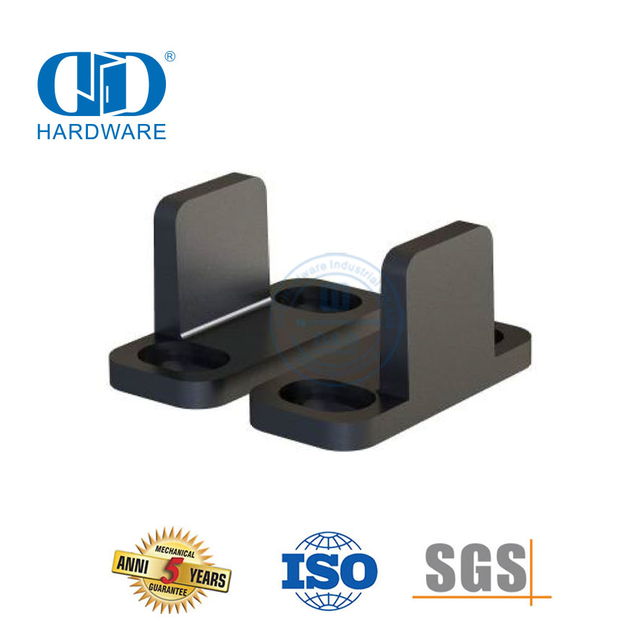 Stainless Steel Hitam Pintu Ganda Pintu Gudang Perangkat Keras Pintu Panduan Lantai Bawah-DDBD085