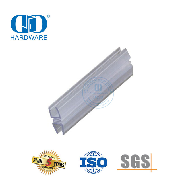 Aksesori Pintu Kaca Karet Pintu Kamar Mandi Kaca Tanpa Bingkai Strip Segel PVC Plastik Magnetik Tahan Air-DDWS010